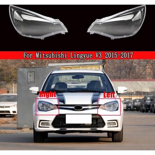 Front Headlamps Glass Headlights Shell Cover Transparent Lampshades Lamp Shell Masks Lens For Mitsubishi Lingyue V3 2015-2017