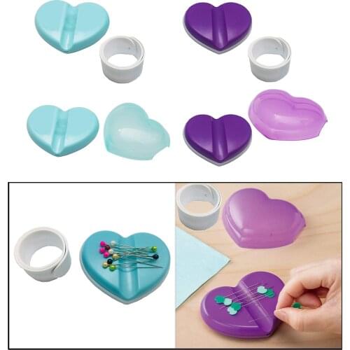 Plastic Magnetic Pin Cushion Sewing Wrist Bangle Blue without Bangle