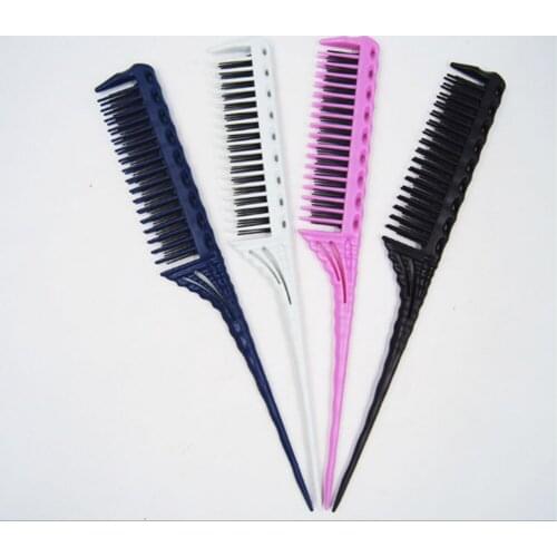 Professional Tip Tail Comb Salon Barber Section Hair Brush Hairdressing Tool DIY Hair Wide Teeth Inner Layer Dense Tooth Combs