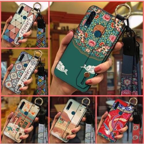 Back Cover Anti-knock Phone Case For Alcatel 1SE 2020/5030D Phone Holder Kickstand Wrist Strap TPU New