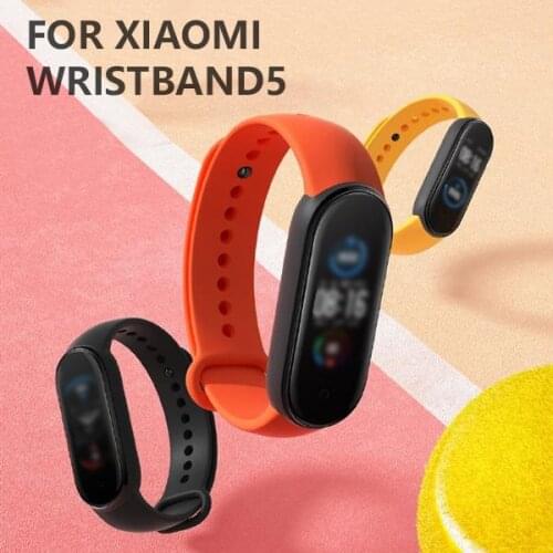 Strap For Xiaomi Mi Band 5 Silicone Wristband Bracelet Replacement For Xiaomi Band 5 MiBand 5 Wrist Color TPU Strap