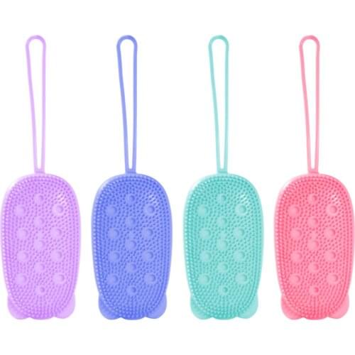 Silicone Cleansing Double-sided brush Washing Pad Soft Deep Cleaning Bubble Bath Brush Scrubbing Artifact Massage Bath Brush