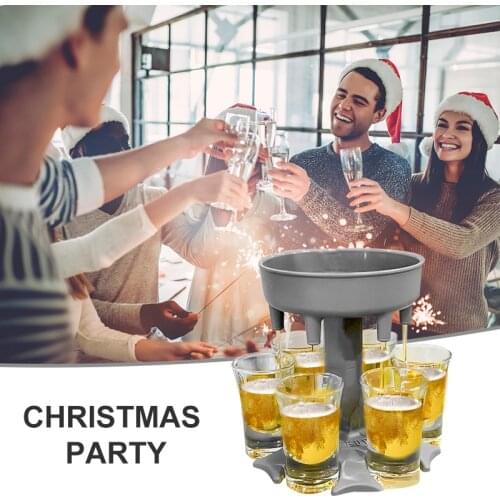 6 Shot Glass Dispenser Holder Carrier Caddy Liquor Dispenser Party Drinking Games Bar Cocktail Wine Beer Quick Filling Bar Tools