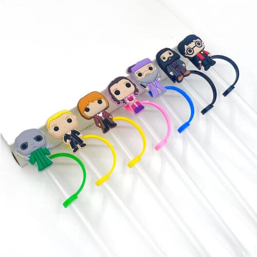 8pc Hot movies Straws Tips Deorative Pencil Topper Bar Birthday Splash Proof For Children Kitchen Home Party Deorations Supplies