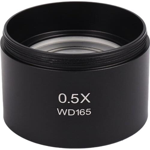Wd165 0.5X Stereo Microscope Auxiliary Objective Lens Barlow Lens with 1-7/8 Inch(M48Mm)Mounting Thread