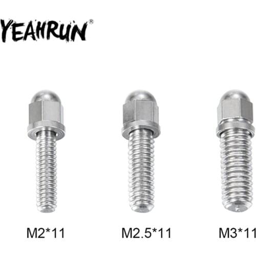 YEAHRUN 10PCS Ball Head Screws M2X11 M2.5X11 M3X11 for 1:10 RC Model Car Buggy Truck Spare Parts