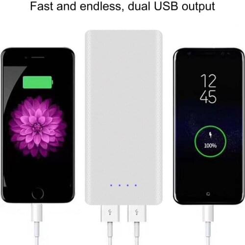 8*18650 Battery Charger Box Power Bank Case Dual USB Phone Charging QC 3.0 PD Quick Charge DIY Shell 18650 Battery Holder Box