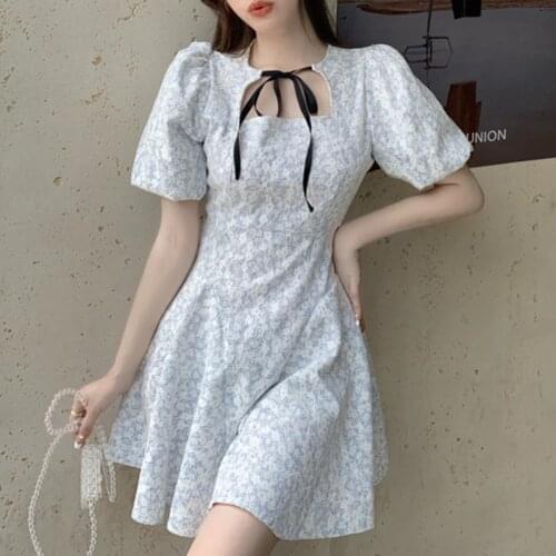 Vintage Floral Embroidery Mini Summer Dress Women Fashion A Line Vestido Ropa Mujer Party Robe Femme Boho Beach Festa Sundress