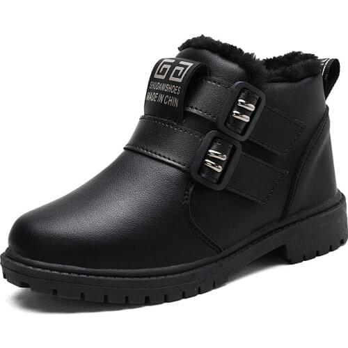 2020 Boys Winter Children Sneakers Martin Boots Kids Shoes Snow Boots Casual Shoes Plush Fashion Boots For Student GenamvipJC