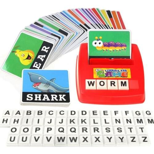 1 Set Pictures To Spell The Word Learning Baby Toy English Alphabet Card Games For Children English Games Kids Educational Toys