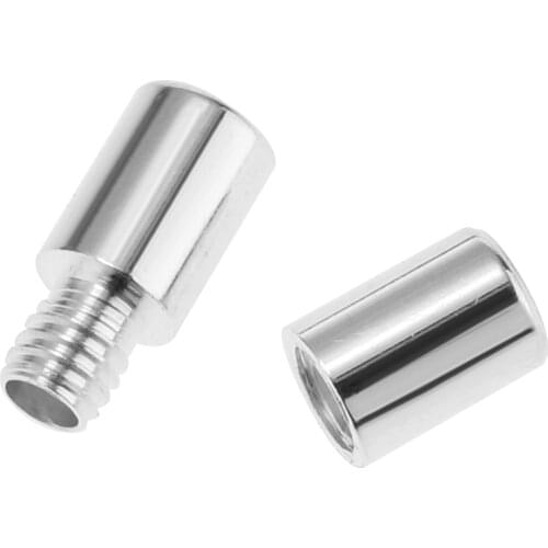 1pcs 925 Sterling Silver color Screw Clasp Beads Connector For Jewelry Making S 2