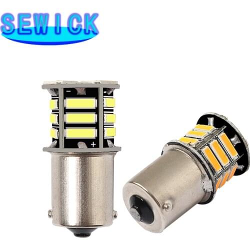 100PC 1156 Led Canbus 21SMD 7020 P21w Bulb 1156 1157 Bulb Brake Lights Turn Signal Light Parking Reverse Lamp BA15S Yellow White