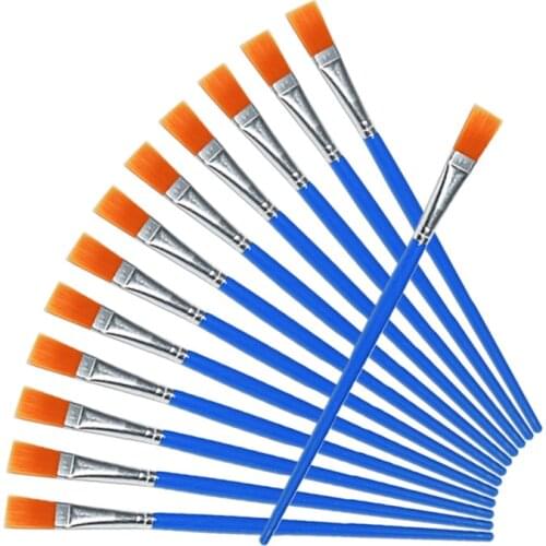 100Pcs/Set Fine Thin Hook Line Flat Nylon Pen Paint Brush Drawing Art Watercolor Art Supplies Painting