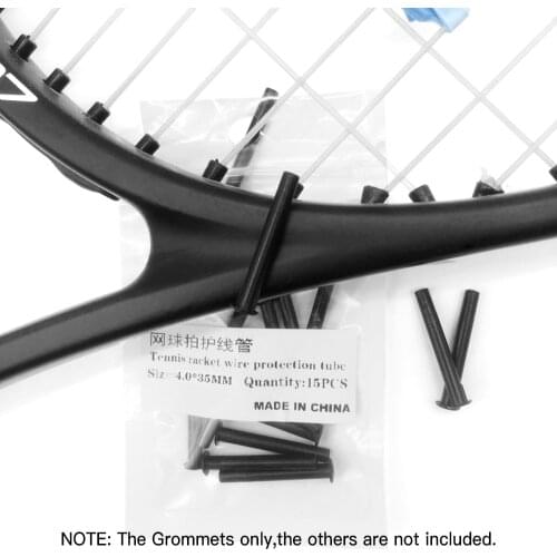 15pcs Tennis Racquet Grommets Nylon Tennis Racket String Protector Tennis Accessories 35mm / 15mm