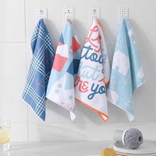 4Pcs/set Super Absorbent Microfiber Cleaning Cloth Kitchen Dish Cloth Towel Household Scouring Pad Rags Cleaning Towel