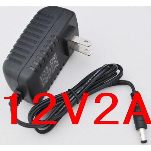 50PCS 12V2A High quality, IC solution AC 100V-240V Converter Adapter DC 12V 2A Power Supply US Plug 5.5mm for LED CCTV