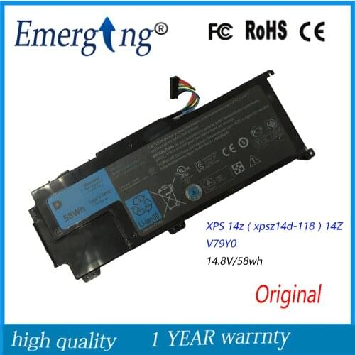 14.8V 58WH New Original Laptop Battery for Dell XPS L511z L511X L412Z 14z 15z Series V79YO V79Y0