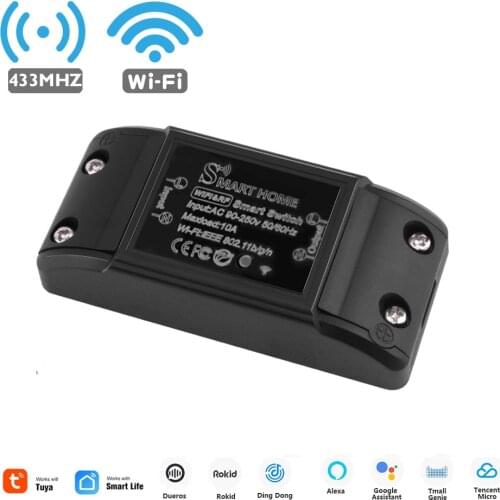 Tuya APP wireless switch remote control WIFI+433MHZ lighting smart home module voice timing controller
