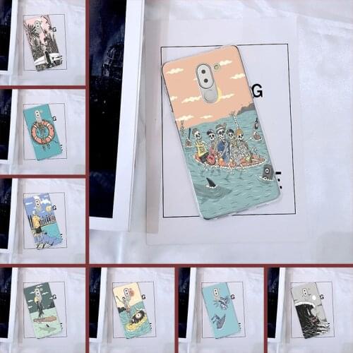 Back Cover For Huawei Honor 6 5A 4X 5X 6X Silicone Funny Skull Cartoon Skeleton Phone Case For Huawei Honor 4C 5C 6A 6C Pro