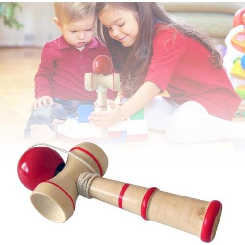 Childrens Kendama Innovative Durable Toss Catch Ball Toy Early Education Toys With Rubberized Paint For Skill Building Play