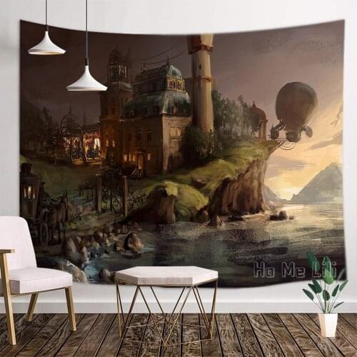 Steampunk Fantasy Sci-fi Art Tapestry Interior Decoration