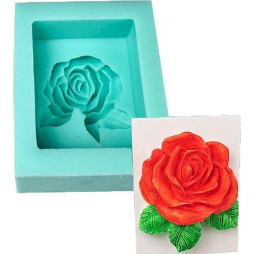 Handmade Fleshy Flower Rose Flower Molds, DIY Crafts 3D Silicone Bonsai Mold for Birthday Party, Wedding Spa, Home Decor