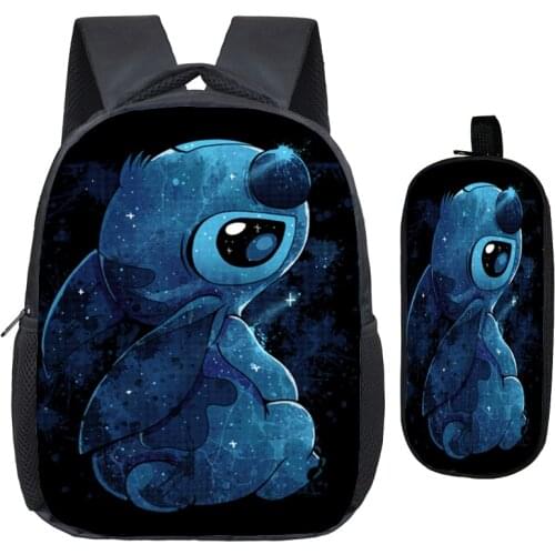 2pcs Hot Sale Cute Stitch Children Kindergarten School Bags Girls Toddler Nursery Backpack For Kids Boys with Pen Case