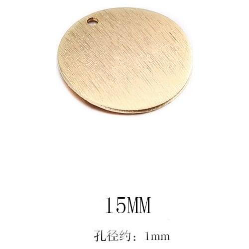 10PCS 24K Gold Color Plated Brass Round Disk Pendants Charms for DIY Jewelry Making Findings Accessories