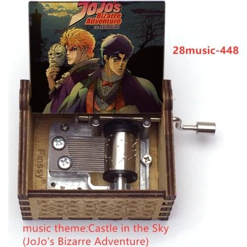 JoJos Bizarre Adventure Music Box Jojo no Kimyona Boken print music Theme castle in the sky hand-ed new year gifts Toy Ornament