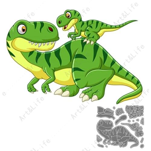 New Metal Cutting Dies Jurassic Epoch Dinosaurs Birthday Gifts Stencils for Making Scrapbooking Paper Cards Embossing Cut Die