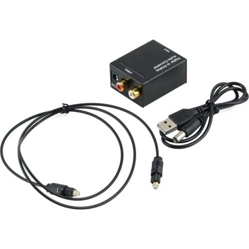 Vanpower Optical Digital Stereo SPDIF Toslink Coaxial Signal to Analog Adapter (C) 2xRCA Amplifier Decoder Adapter