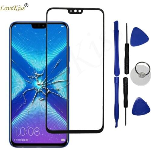 Front Panel For Huawei Honor 8X JSN-L21 8C BKK-L21 Touch Screen Outer Glass Lens Cover No LCD Display Digitizer Sensor TP Repair