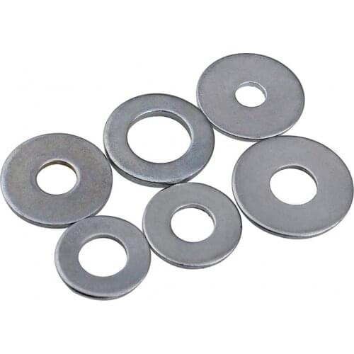 Flat Washers M2 M2.5 M2.6 M3 M4 M5 M6 GB97 Carbon Steel White Zinc Plated Plain Gasket Flat Gasket Rings