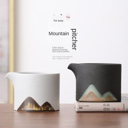 Japanese-Style Hand-Painted Yuanshan Pitcher Glaze Painting Color Craft Ceramic Kung Fu Tea Sea Fair Cup Tea Pot Tea Set Siteel