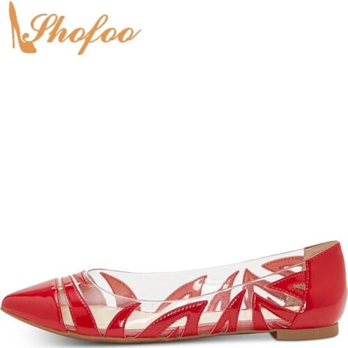 Patent Leather Women Ladies Adult Basic Pumps Slip-on Pointed Toe Low Square Heels Casual Mature Spring/Autumn 2021 Plus Size 16