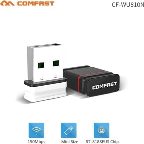 Stock!Comfast RTL8188EUS Mini USB Wi-fi adapter 2.4G Wifi dongle 150Mbps 802.11b/g/nEmitter Wi fi Receiver Network Card Antenna