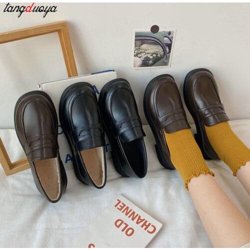 Japanese Student Shoes Girly Girl Lolita Shoes JK Commuter Uniform Shoes Loafer Low Heels Casual Shoes Mary Jane shoes