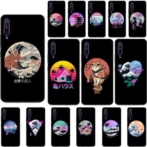 YNDFCNB Japanese anime Steam wave Aesthetic Phone Case for Huawei Y5 II Y6 II Y5 Y6 Y7 Prime Y7Plus Y9 2018 2019