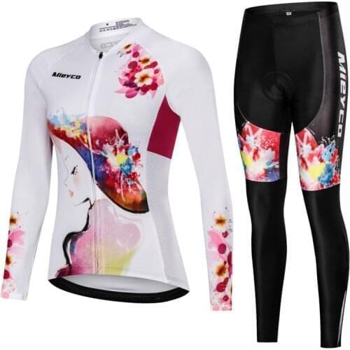 Cycling Jersey Pants Suit Riding Uniform MTB Set Woman 2 Pieces Racing Bike Clothing 5D Gel Pad Bicycle Wear Womens Tracksuit