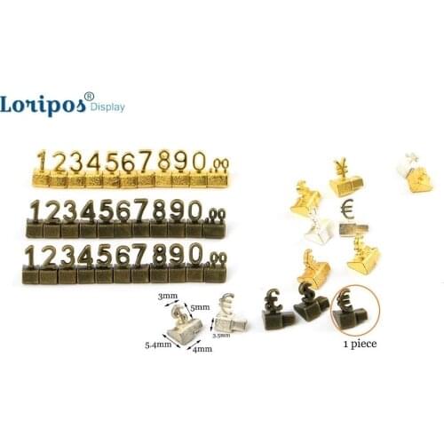 10pcs Same Adjustable Number Price Display Counter Stand Tag Label for Jewelry Phone Retail Shop Combined Numberal Cube Sign