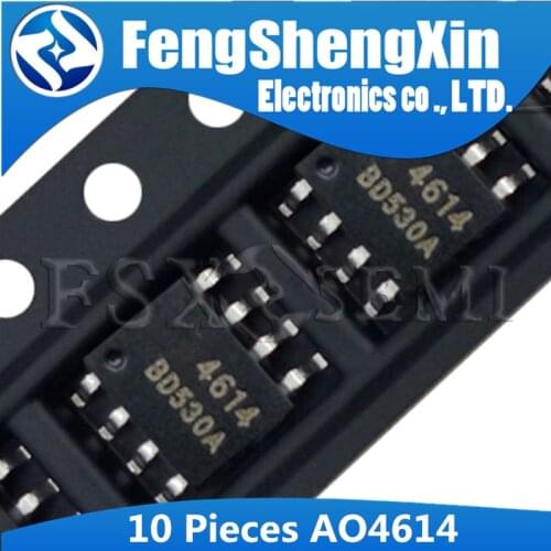 10pcs/lot AO4614 SOP-8 4614 AO4614A AO4614B Field Effect Transistor
