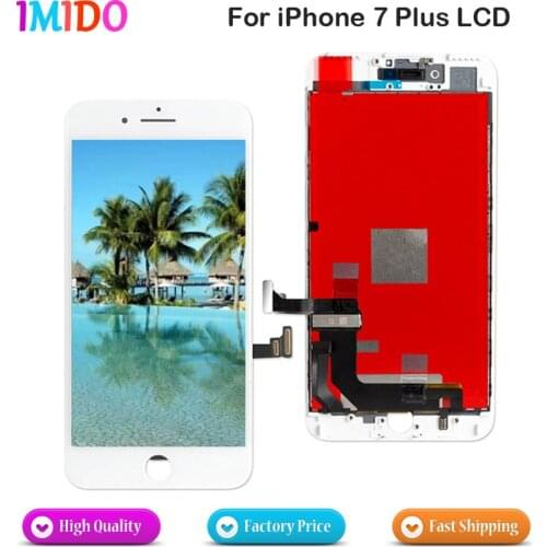5 Piece LCD For iPhone 7 Plus LCD Display OEM Touch Screen Digitizer Assembly No Dead Pixel Complete Replacement Free DHL FedEx