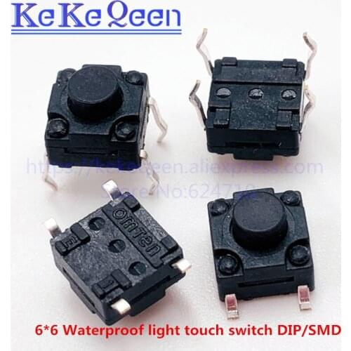 20PCS waterproof 6*6*4.3/4.5/5/5.5/6/6.5/7/7.5/8/8.5/9/10/14 mm Light touch switch patch 4 feet micro Key switch SMD-4 DIP-4