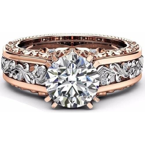 2019 jingyang Accessories Rose Gold Color Lovers Ring jewelry lord of the new listing rings for women bijoux femme