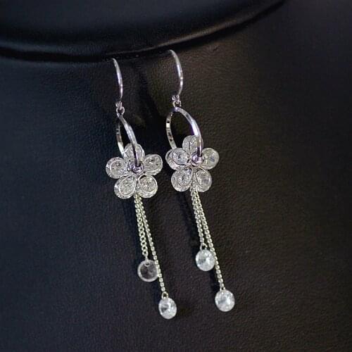 2021 Fashion jewelry Simple temperament earrings female Crystal from Swarovskis Earrings with Zircon Fit Women and female