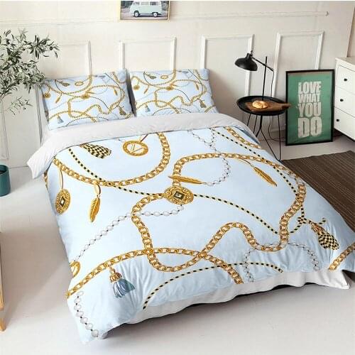 3 Piece Necklace Duvet Cover Sets Quilt Cover Pillowcase Single Double Full Queen Size Boys Girls Birthday Gifts Bedding Set