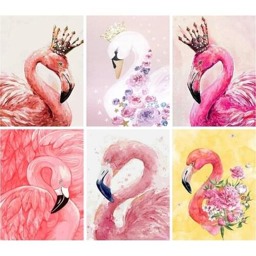 5D Diamond Painting Flamingo Diy Mosaic Pictures Full Square/round Diamond Embroidery Animal Home Decoration Craft Wall Pictures