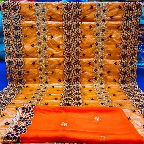 7yards Hot Selling High Quality Bazin Riche Getzer 2020 Nouveau With Stones Wholesale Fashion African Riche Fabric Swiss Lace