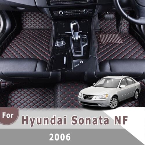 RHD Car Floor Mats For Hyundai Sonata NF 2006 Artificial Leather Carpet Custom Auto Interior Accessories Car Styling Foot Pad