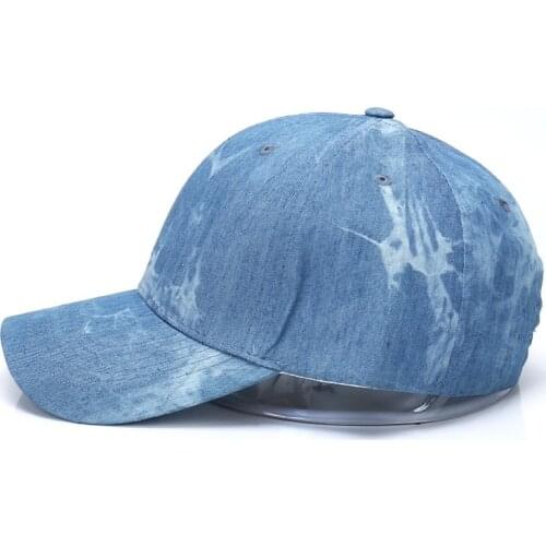 Geebro Baseball Cap Gradient Starry Sky Tie-dye Sun Caps Fishing Hat for Men Women Flat Bill Hip Hop Denim Hats Unisex Outdoor